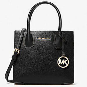 NEW Michael Kors Mercer Medium Pebbled Leather Crossbody Bag